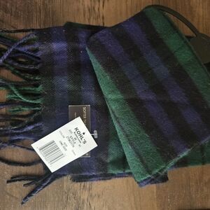 Plaid Green and Blue Scarf